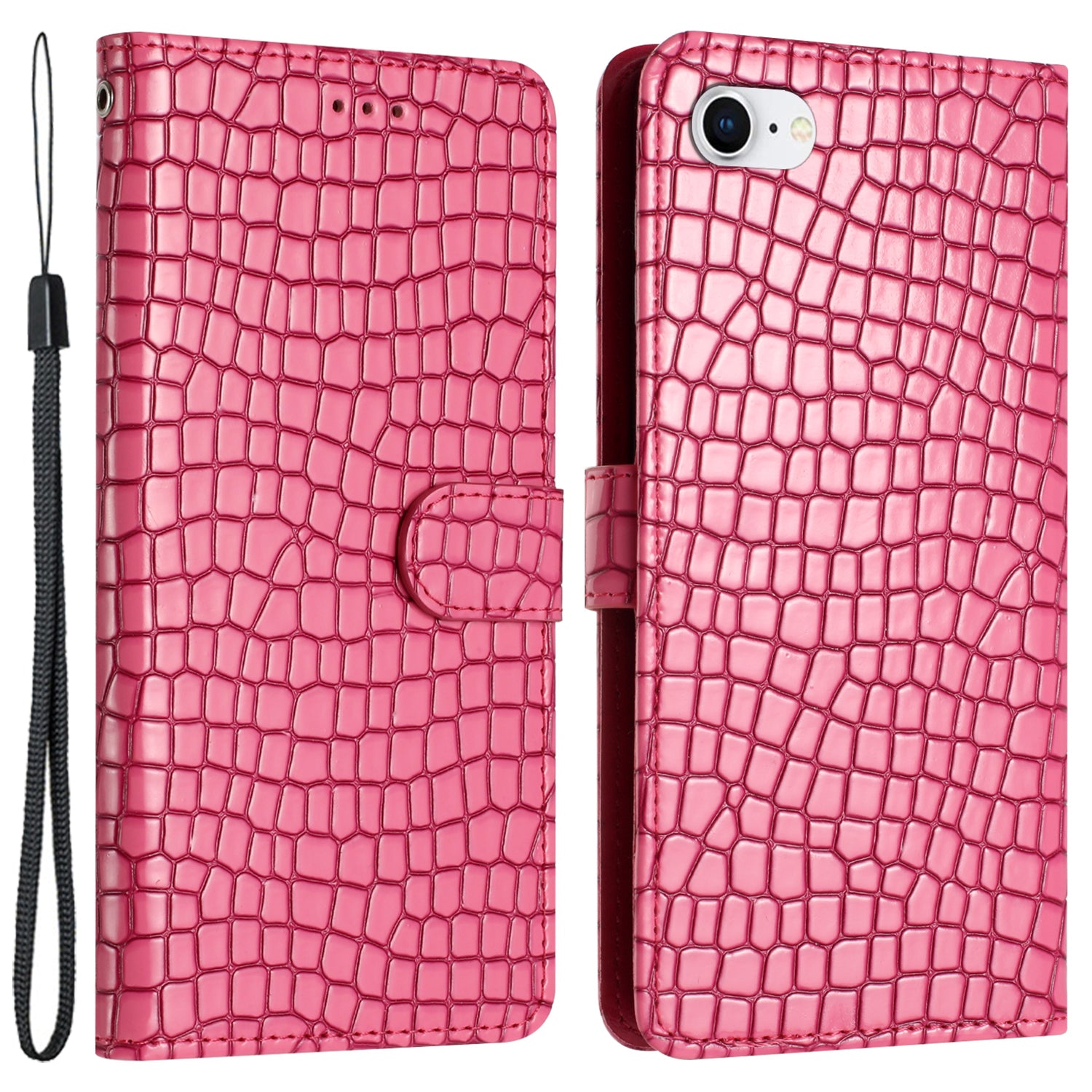 Flip Cover for iPhone 6/6s/7/8 Crocodile Texture Stand Phone PU Leather Wallet Case with Hand Strap Flip Cover for iPhone 6/6s/7/8 Crocodile Texture Stand Phone PU Leather Wallet Case with Hand Strap